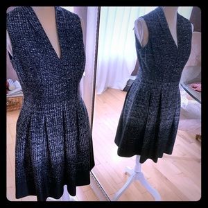 Vince Camuto Sleeveless Gray, Pleated Dress, Sz8